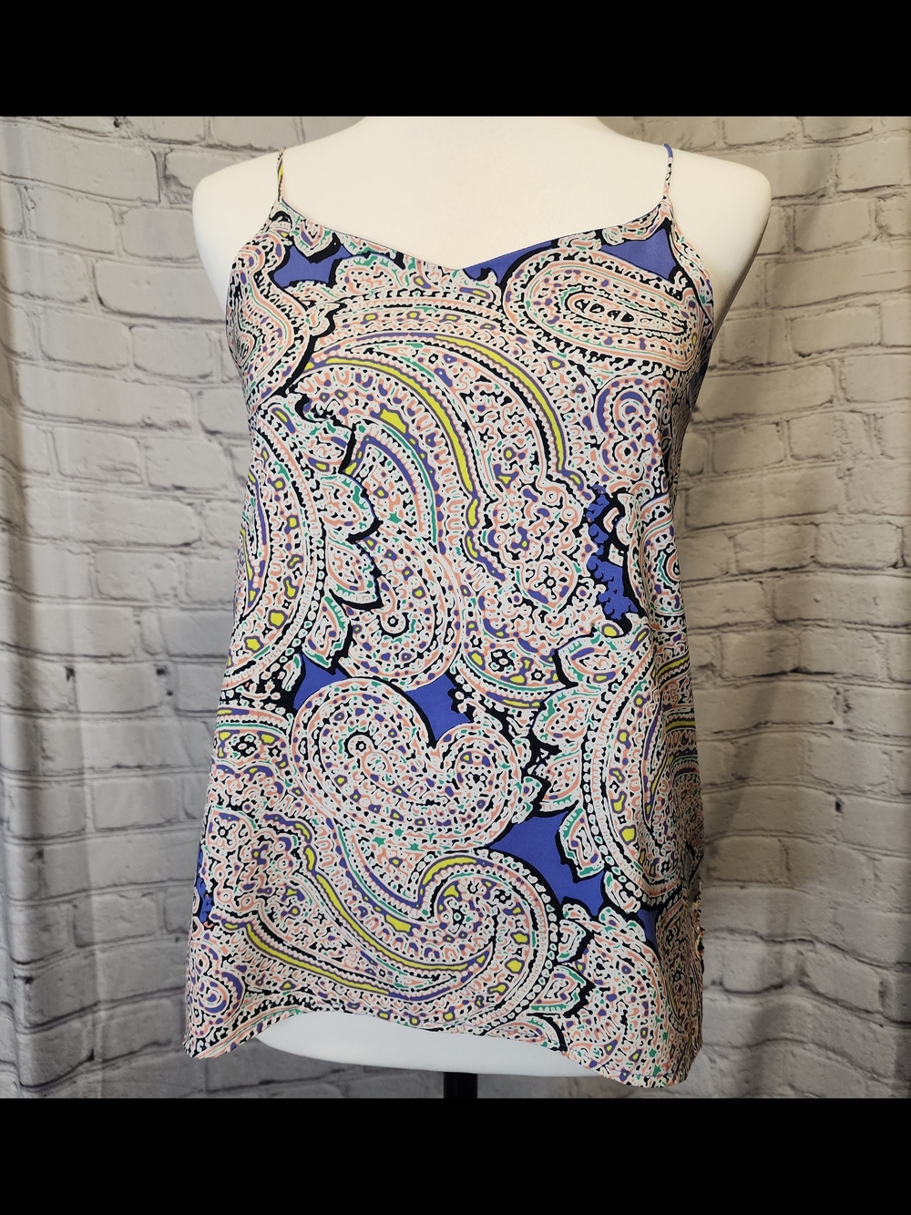 The Limited Purple Paisley Spaghetti-Strap Camisole